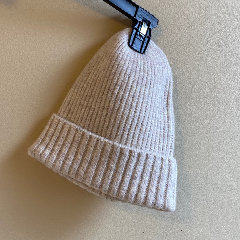 White free people beanie